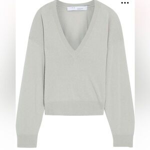 IRO Paris Toritha Sweater V-neck Cashmere Cotton Blend Medium- oversized cropped